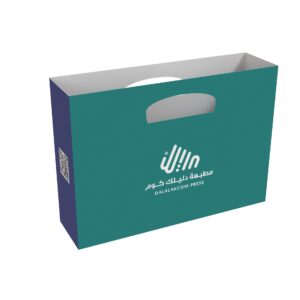 High-quality paper bag with distinctive handle - 230gsm inverted paper - Matte or glossy cellophane - 38*27*10cm